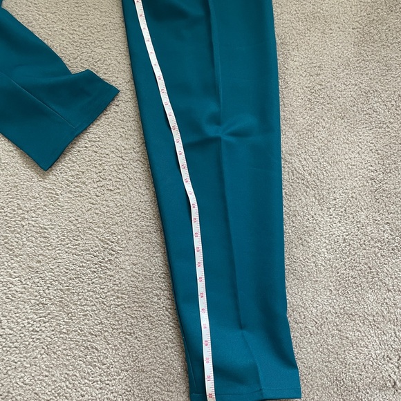 Teal Women's Two-Piece Pantsuit with Gold Buttons - Picture 12 of 12